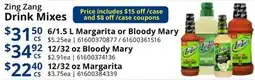 Restaurant Depot Zing Zang Drink Mixes offer