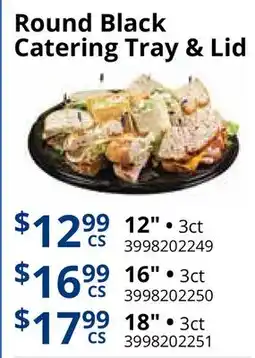 Restaurant Depot Round Black Catering Tray & Lid offer