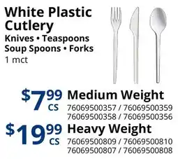 Restaurant Depot White Plastic Cutlery offer