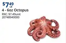 Restaurant Depot 4 - 6oz Octopus offer
