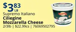 Restaurant Depot Supremo Italiano Ciliegie Mozzarella Cheese offer