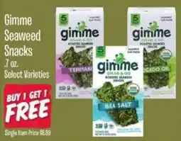 Jewel-Osco Gimme Seaweed Snacks offer