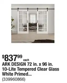 The Home Depot Ark design 10-lite tempered clear glass white primed offer