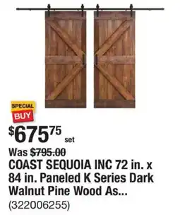 The Home Depot Coast sequoia inc paneled k series dark walnut pine wood as offer