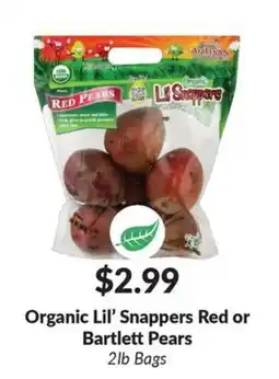 Woodman's Organic Lil' Snappers Red or Bartlett Pears offer