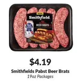 Woodman's Smithfield Pabst Beer Brats offer