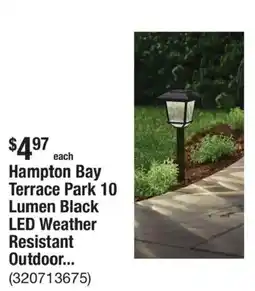 The Home Depot Hampton Bay terrace park 10 lumen black led weather resistant outdoor offer