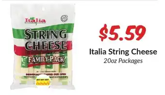 Woodman's Italia string cheese offer
