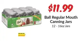 Ball Regular Mouth Canning Jars