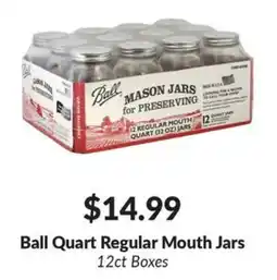 Woodman's Ball quart regular mouth jars offer