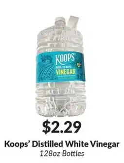 Woodman's Koops' Distilled White Vinegar offer