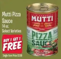 Jewel-Osco Mutti pizza sauce offer