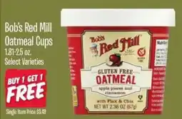 Jewel-Osco Bob's Red Mill Oatmeal Cups offer