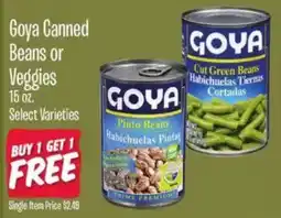 Jewel-Osco Goya canned beans or veggies offer