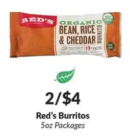 Woodman's Red's Burritos offer