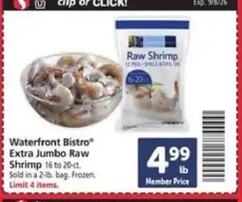 Waterfront BISTRO Extra Jumbo Raw Shrimp