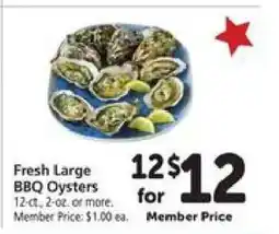 Safeway Fresh Large BBQ Oysters offer