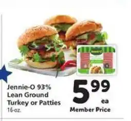 Safeway Jennie-O 93% Lean Ground Turkey or Patties offer