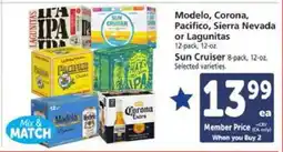 Safeway Modelo, Corona, Pacifico, Sierra Nevada or Lagunitas offer