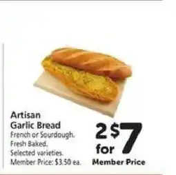 Safeway Artisan Garlic Bread offer