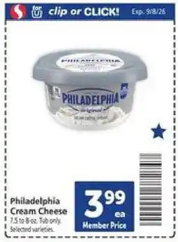 Safeway Philadelphia Cream Cheese offer