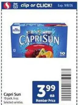 Safeway Capri Sun offer