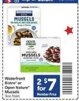 Safeway Waterfront Bistro or Open Nature Mussels offer