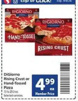 Safeway DiGiorno Rising Crust or Hand Tossed Pizza offer