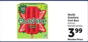 Safeway Nestlé Outshine Fruit Bars offer