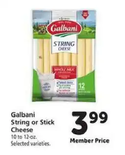 Safeway Galbani String or Stick Cheese offer