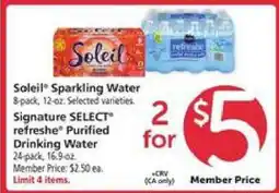Safeway Soleil Sparkling Water offer