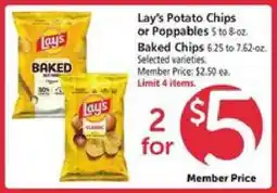 Safeway Lay's Potato Chips or Poppables offer