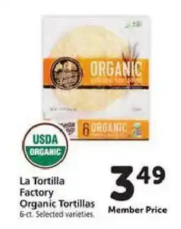 Safeway La Tortilla Factory Organic Tortillas offer