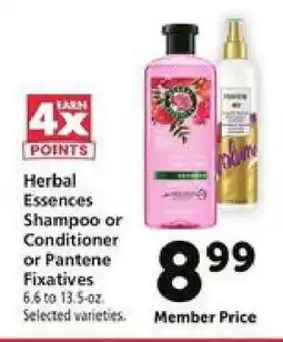 Safeway Herbal Essences Shampoo or Conditioner or Pantene Fixatives offer