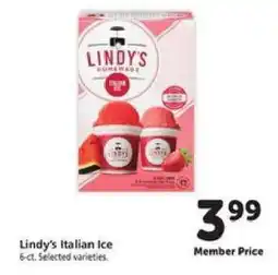 Safeway Lindy's Italian Ice offer