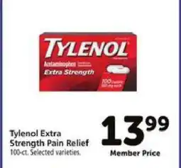 Safeway Tylenol Extra Strength Pain Relief offer