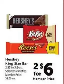 Safeway Hershey King Size Bar offer