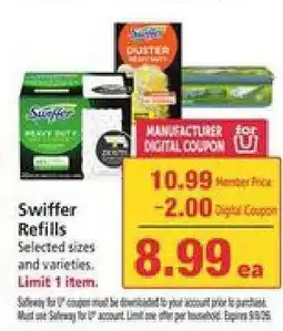 Safeway Swiffer Refills offer