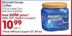Giant Eagle Maxwell House Coffee offer