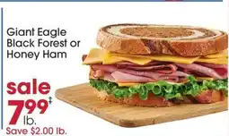 Giant Eagle Giant Eagle Black Forest or Honey Ham offer
