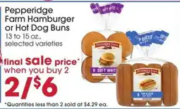 Giant Eagle Pepperidge Farm Hamburger or Hot Dog Buns offer