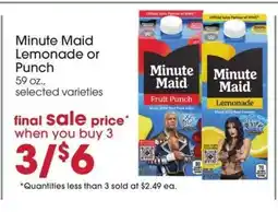 Giant Eagle Minute Maid Lemonade or Punch offer