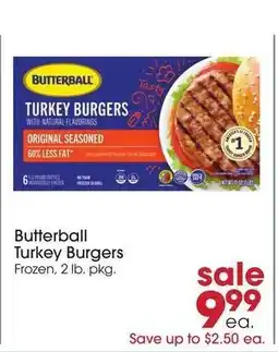 Giant Eagle Butterball Turkey Burgers offer