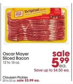 Giant Eagle Oscar Mayer Sliced Bacon offer