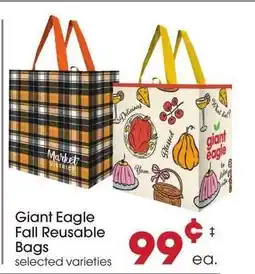 Giant Eagle Giant Eagle Fall Reusable Bags offer