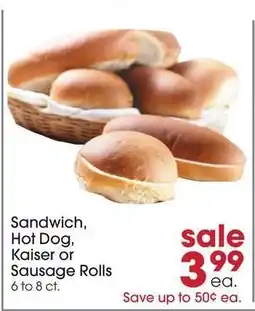 Giant Eagle Sandwich, Hot Dog, Kaiser or Sausage Rolls offer