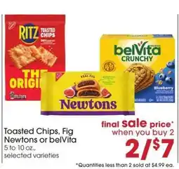 Giant Eagle Toasted Chips, Fig Newtons or belVita offer