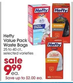 Giant Eagle Hefty Value Pack Waste Bags offer