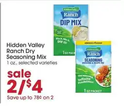 Giant Eagle Hidden Valley Ranch Dry Seasoning Mix offer