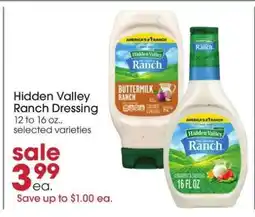 Giant Eagle Hidden Valley Ranch Dressing offer